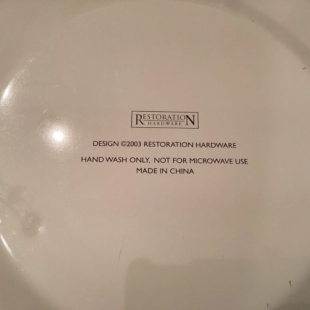 Set of (4) Restoration Hardware Tin Holiday Plates